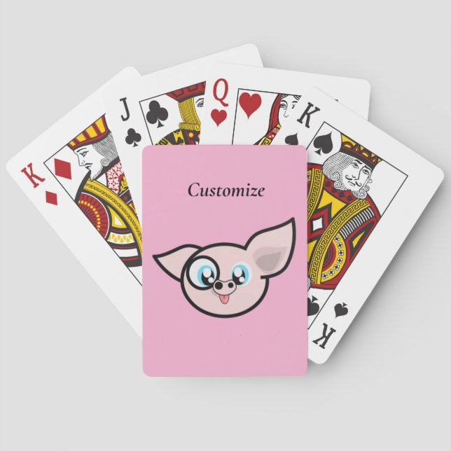 Goofy Pig Smiling Thunder_Cove Poker Cards (Back)