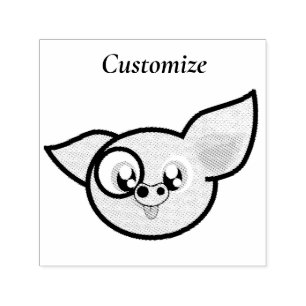 Goofy Pig Smiling Thunder_Cove Self-inking Stamp