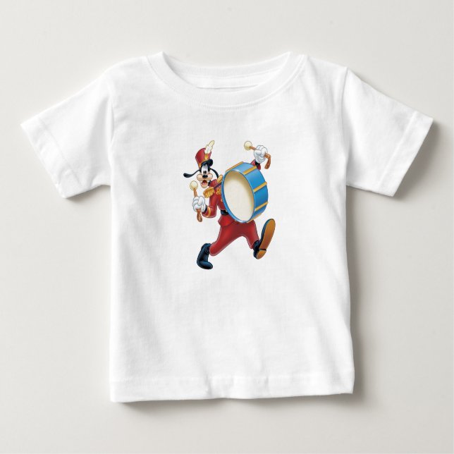 Goofy Playing a Drum Baby T-Shirt (Front)