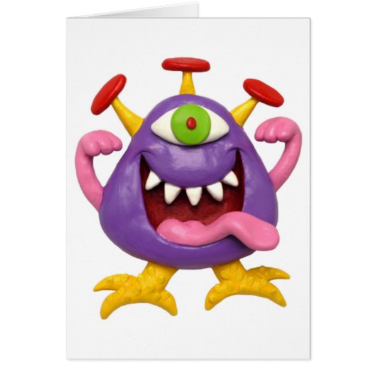 Goofy Purple Monster Cards (Front)