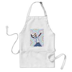 Goofy Retro Radiant Street Style Graphic Adult Apron