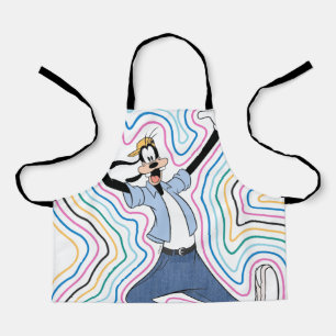 Goofy Retro Radiant Street Style Graphic Apron