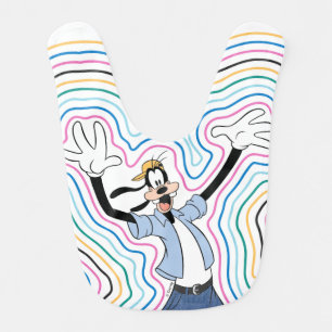 Goofy Retro Radiant Street Style Graphic Baby Bib