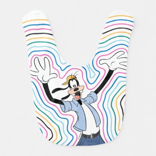 Goofy Retro Radiant Street Style Graphic Baby Bib