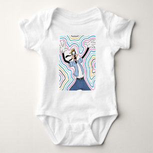 Goofy Retro Radiant Street Style Graphic Baby Bodysuit