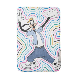 Goofy Retro Radiant Street Style Graphic Bath Mat