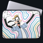 Goofy Retro Radiant Street Style Graphic Laptop Sleeve<br><div class="desc">Turn up the volume on your style with this high-energy, retro-inspired graphic! Featuring a cool, laid-back Goofy in iconic 90s fashion—complete with a backwards cap, button-down shirt, and baggy jeans—this design is all about effortless "good vibes" and vintage flair. The artwork is framed by a series of radiating, multi-colored outlines...</div>