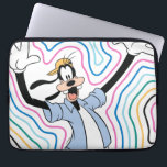 Goofy Retro Radiant Street Style Graphic Laptop Sleeve<br><div class="desc">Turn up the volume on your style with this high-energy, retro-inspired graphic! Featuring a cool, laid-back Goofy in iconic 90s fashion—complete with a backwards cap, button-down shirt, and baggy jeans—this design is all about effortless "good vibes" and vintage flair. The artwork is framed by a series of radiating, multi-colored outlines...</div>