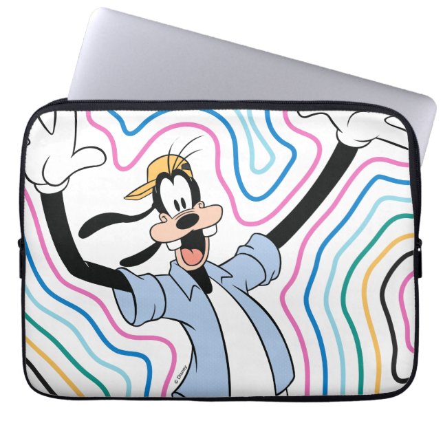 Goofy Retro Radiant Street Style Graphic Laptop Sleeve (Front)