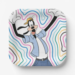 Goofy Retro Radiant Street Style Graphic Paper Plates