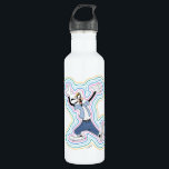Goofy Retro Radiant Street Style Graphic Stainless Steel Water Bottle<br><div class="desc">Turn up the volume on your style with this high-energy, retro-inspired graphic! Featuring a cool, laid-back Goofy in iconic 90s fashion—complete with a backwards cap, button-down shirt, and baggy jeans—this design is all about effortless "good vibes" and vintage flair. The artwork is framed by a series of radiating, multi-colored outlines...</div>