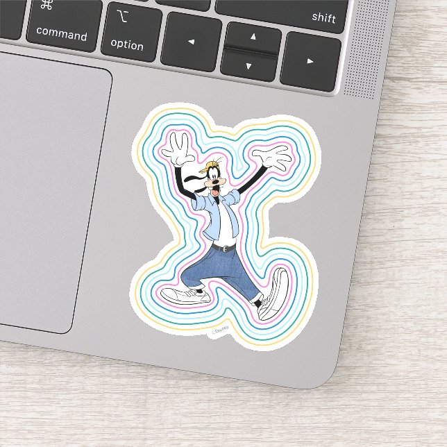 Goofy Retro Radiant Street Style Graphic Sticker (Detail)