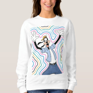 Goofy Retro Radiant Street Style Graphic Sweatshirt