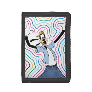 Goofy Retro Radiant Street Style Graphic Trifold Wallet