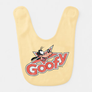 Goofy Retro Star Power Graphic Baby Bib