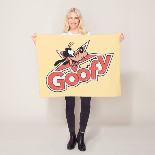 Goofy Retro Star Power Graphic Fleece Blanket (In Situ)