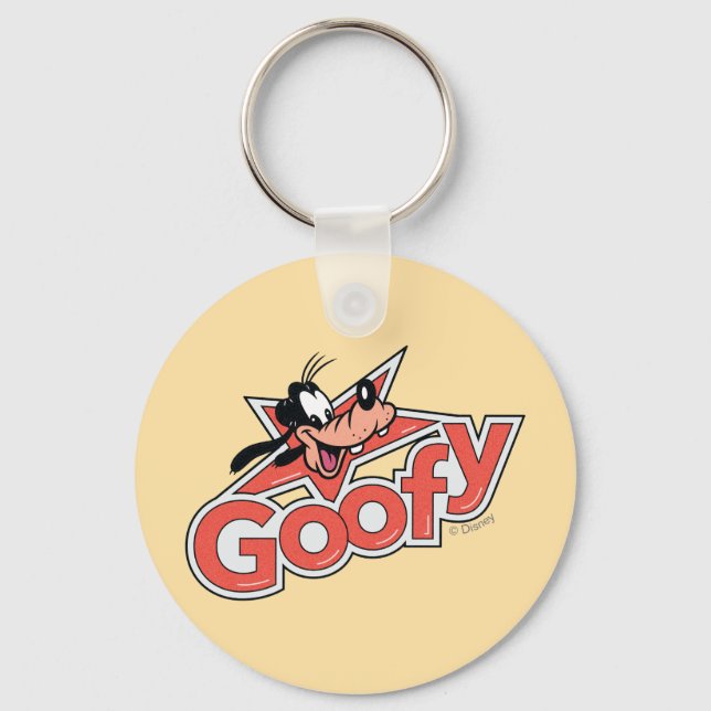 Goofy Retro Star Power Graphic Keychain (Front)