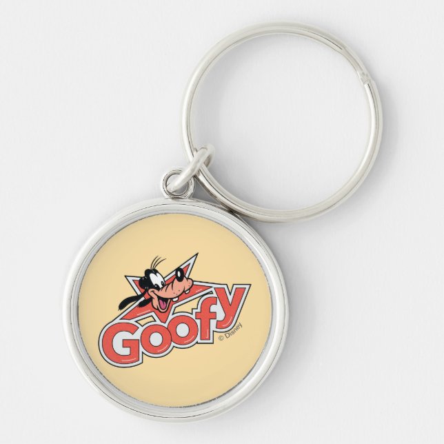 Goofy Retro Star Power Graphic Keychain (Front)