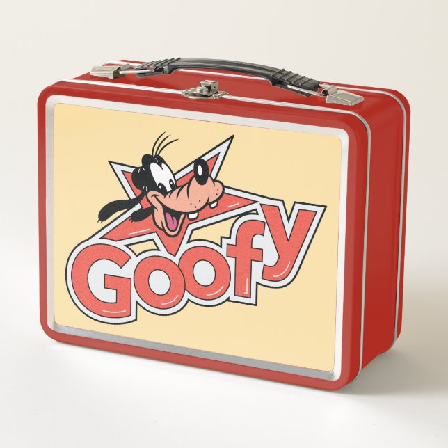Goofy Retro Star Power Graphic Metal Lunch Box (Front)