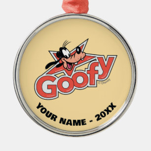 Goofy Retro Star Power Graphic Metal Ornament