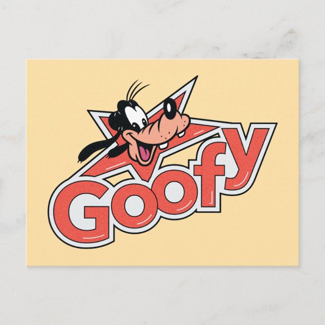 Goofy Retro Star Power Graphic Postcard (Front)