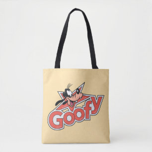 Goofy Retro Star Power Graphic Tote Bag