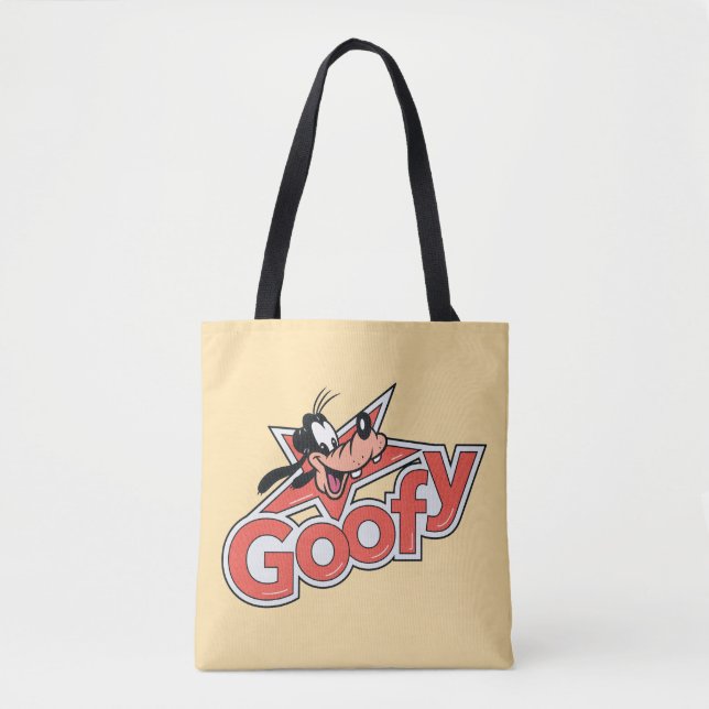 Goofy Retro Star Power Graphic Tote Bag (Front)
