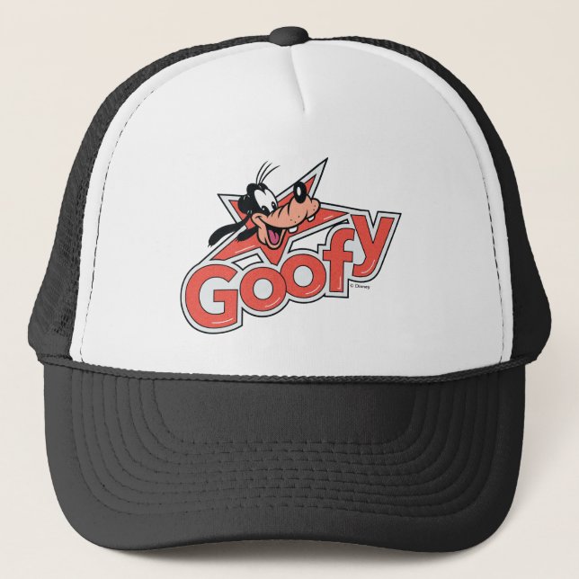 Goofy Retro Star Power Graphic Trucker Hat (Front)
