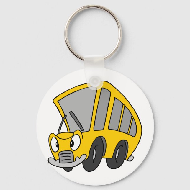 Goofy School Bus Keychain (Front)