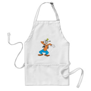 Goofy Scratching Head Adult Apron