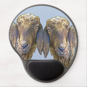 Goofy Sheep Faces Farm twins Animal family Art Gel Mouse Pad