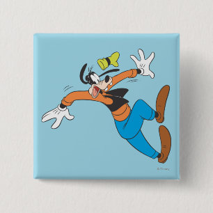 Goofy Slipping Pinback Button