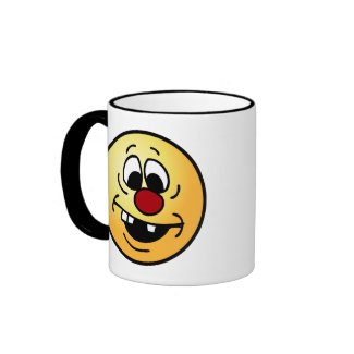 Goofy Smiley Face Grumpey Coffee Mug