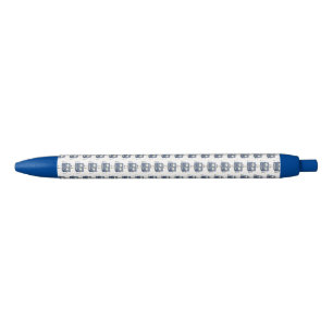 Goofy Square Blue Cartoon Guy Pen