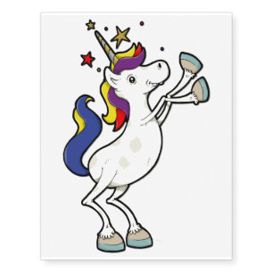 GOOFY UNICORN TEMPORARY TATTOO