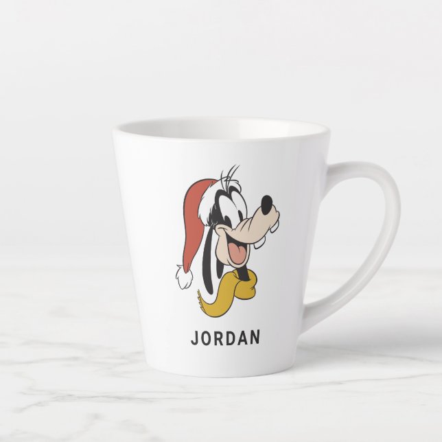 Goofy with Santa Hat Latte Mug (Right)