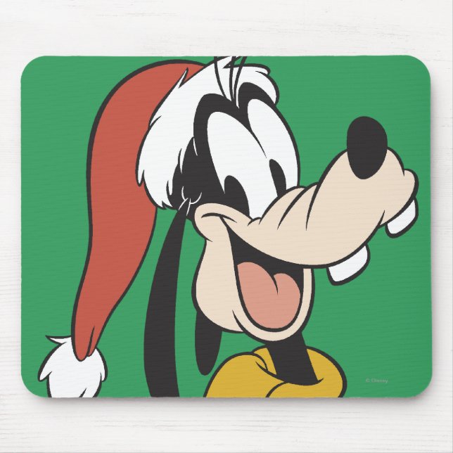 Goofy with Santa Hat Mouse Pad (Front)