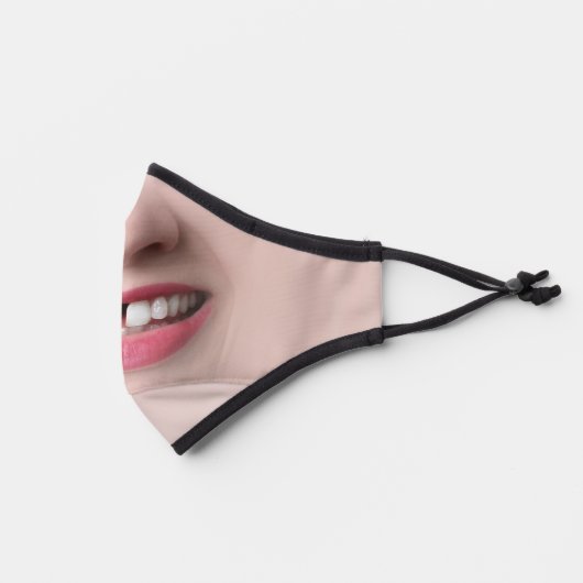 Goofy Woman's Smile With Missing Tooth Premium Face Mask (Left)