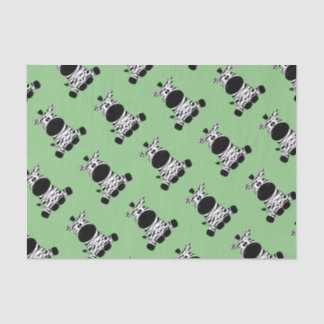 Goofy Zebra Green  Tissue Paper