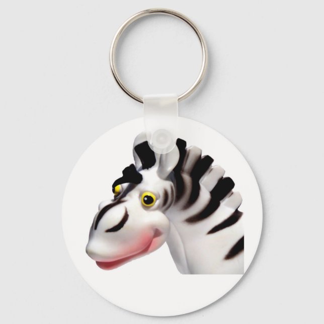 Goofy Zebra Keychain (Front)