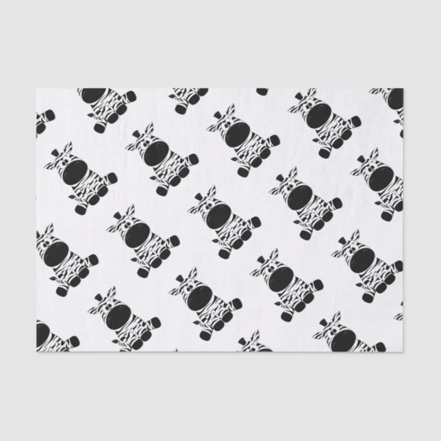 Goofy Zebra Tissue Paper (Front)