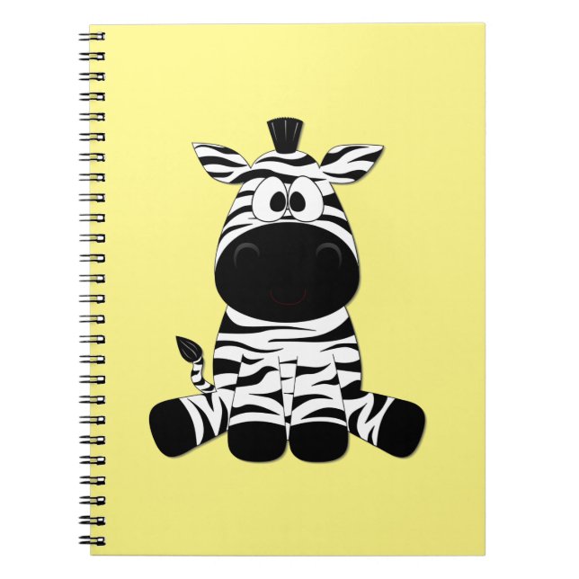 Goofy Zebra Yellow Notebook (Front)