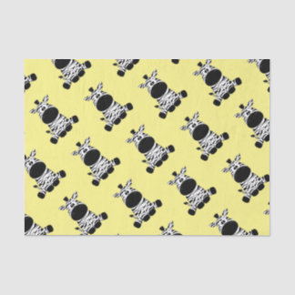 Goofy Zebra Yellow Tissue Paper