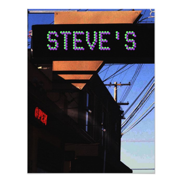 GOOGIE NEON SIGN (w/your name) ~ INVITATION