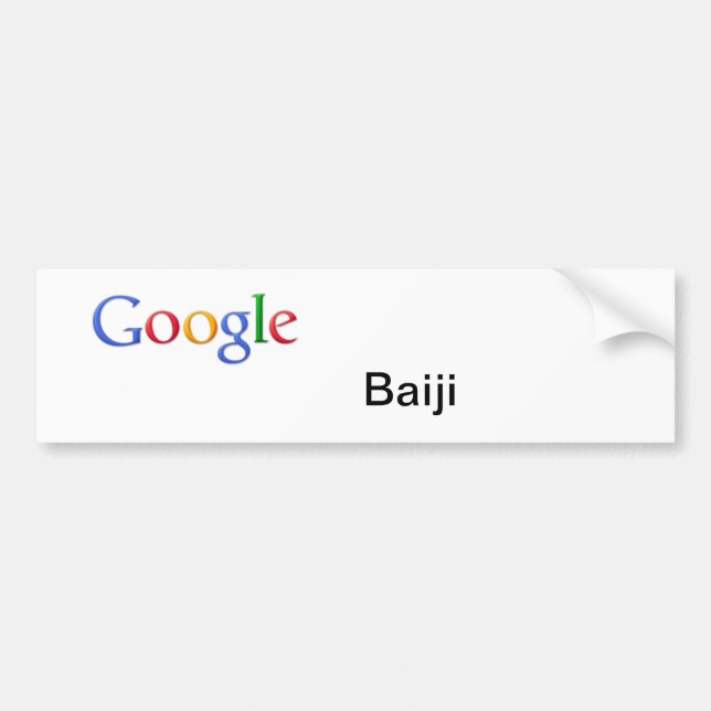 Google Baiji Bumper Sticker (Front)