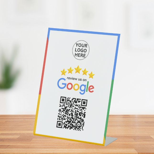 Google Business Review 5 Star Qr Code  Pedestal Sign (Creator Uploaded)