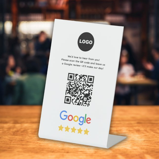 Google Business Review QR Code  Pedestal Sign (Google Business Review QR Code Pedestal Sign)