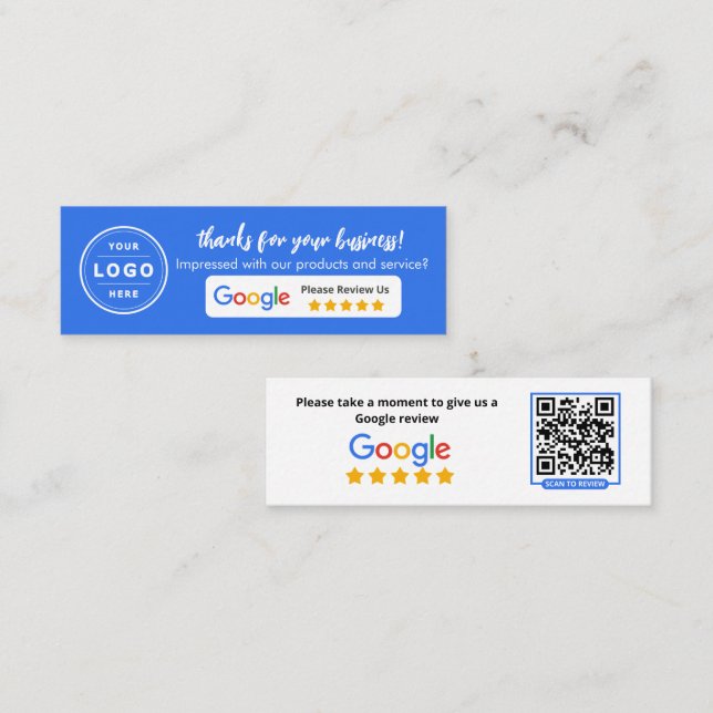 Google Busness Review  Calling Card (Front/Back)