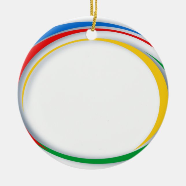 Google colors ceramic ornament (Front)