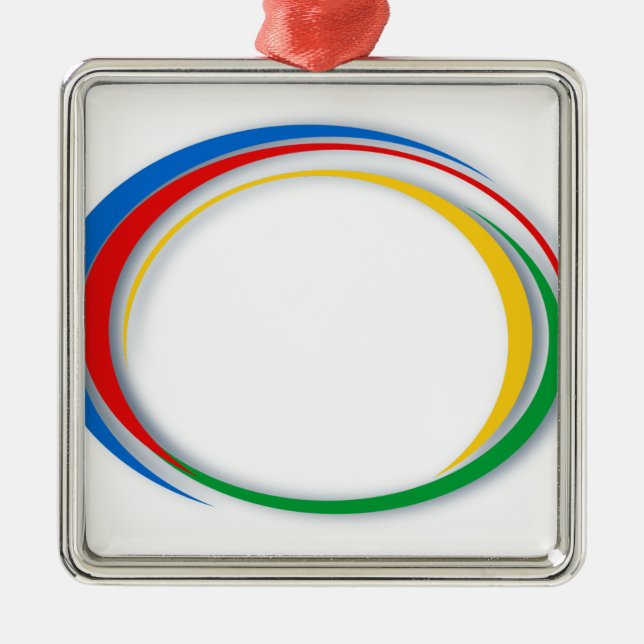 Google colors metal ornament (Front)